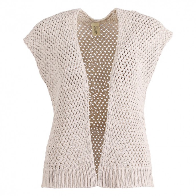 Gilet gebreid - Zand